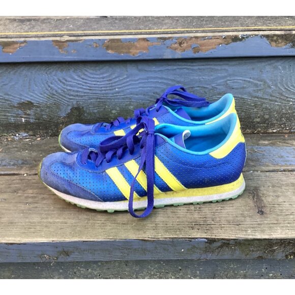 Adidas Originals V-Jog Blue Yellow Retro Sneakers 675001 main image 8